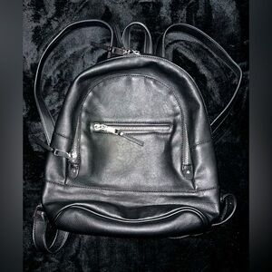 MMS Backpack Purse Leather, black, great condition. Pre-owned.